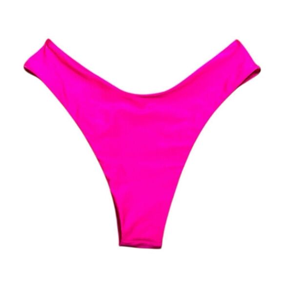 Blooming Jelly High Leg Cheeky Hot Pink Swim Bottoms, Size M, NWOT - Picture 1 of 4